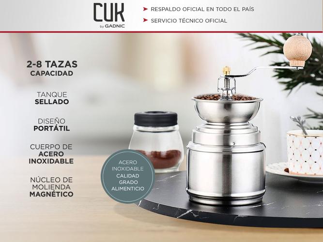 Cafetera Manual Prensa Francesa Cf2020 + Molinillo de Cafe Manual Portátil  - 2