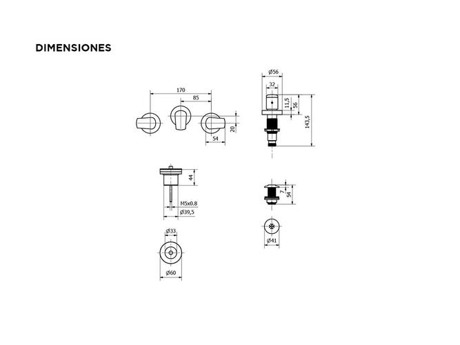 Griferia Bidet Hydros Cierre Ceramico Baño Viva Nova 404211 - 4
