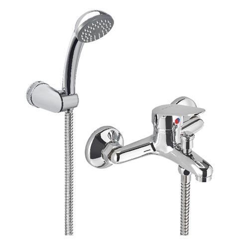 Grifería Piazza Bañera Ducha Domani Monocomando Transferencia Exterior Baño Cromo 10608 - 0