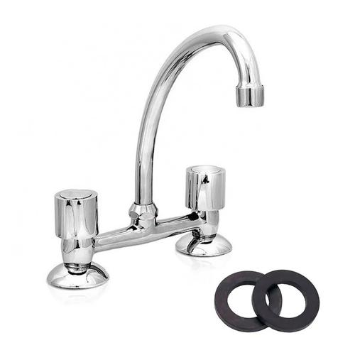 Griferia Hydros Merida Canilla Cocina Mesada Cromada ME3005 - 0