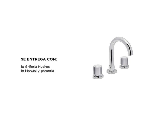 Griferia Lavatorio Hydros Mesada Viva Plus Cierre Compresión Cromo 343911 - 5