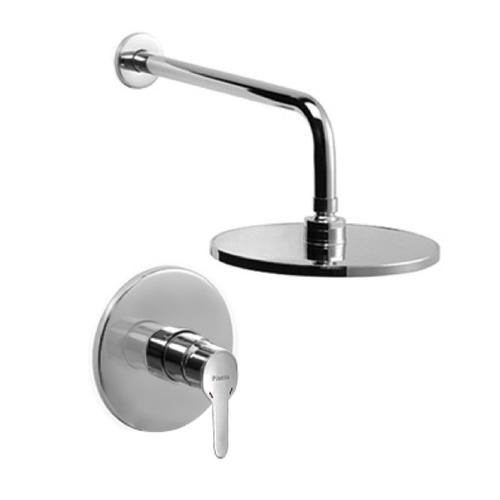 Griferia Ducha Piazza Emblem Flor Monocomando Embutir Ceramico 10007 Cromo - 0