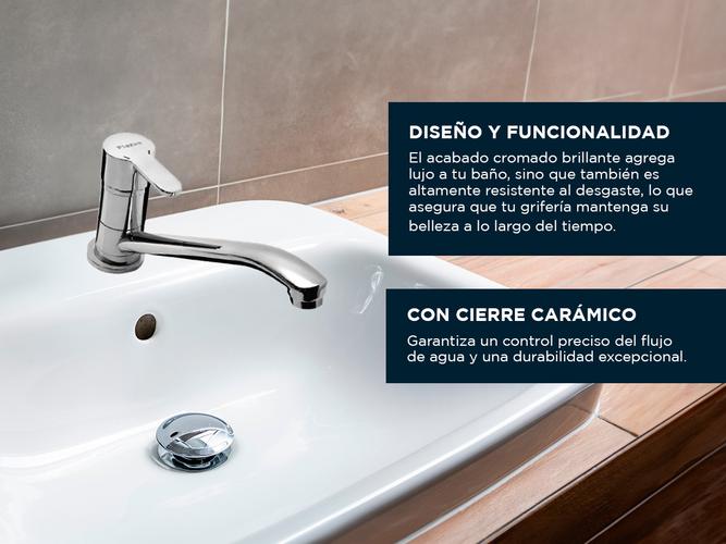 Griferia Cocina Piazza Emblem Monocomando Mesada Canilla Metal Ceramico 10012 - 2