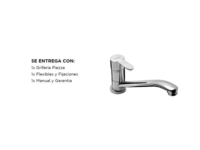 Griferia Cocina Piazza Emblem Monocomando Mesada Canilla Metal Ceramico 10012 - 5