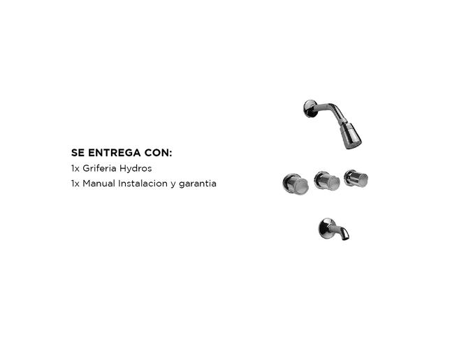 Griferia Hydros Ducha Bañera Embutir Viva Cromo Transferencia 705211 - 5