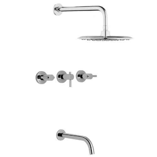 Griferia Hydros Zen Lever Ducha Embutir Transferencia Ceramico Cromo Baño 705111 - 0
