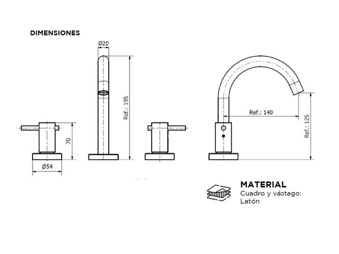 Griferia Hydros Zen Lever Lavatorio Mesada Cierre Cerámico Cromo 315111 - 4