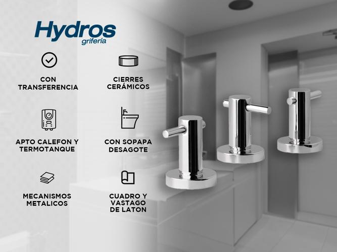 Griferia Hydros Zen Lever Bidet Con Transferencia Ceramico Cromo 405111 - 1