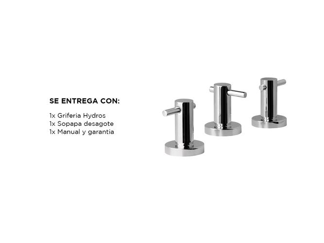 Griferia Hydros Zen Lever Bidet Con Transferencia Ceramico Cromo 405111 - 5