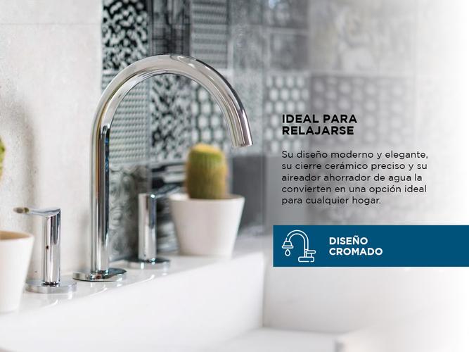 Grifería Lavatorio Piazza Mesada Mind Cierre Cerámico Baño - 3