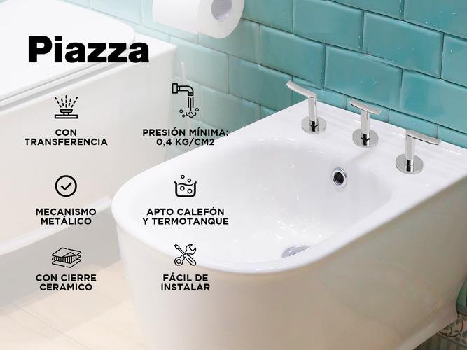 Griferia Bidet Piazza Mind Transferencia Cierre Ceramico - 1