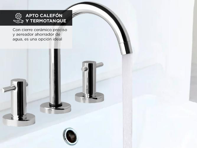 Griferia Piazza Vectra Lavatorio Mesada Cierre Cerámico Baño 22701 - 2