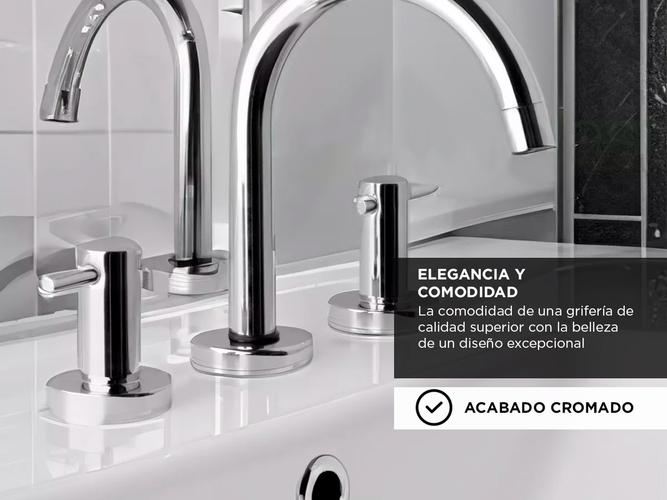 Griferia Piazza Vectra Lavatorio Mesada Cierre Cerámico Baño 22701 - 3