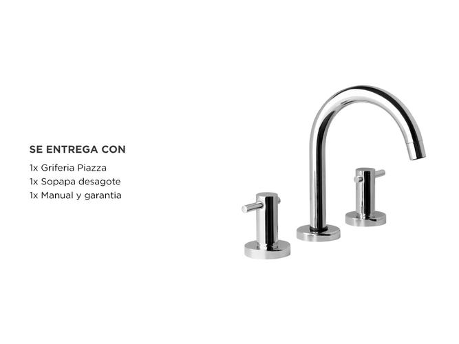 Griferia Piazza Vectra Lavatorio Mesada Cierre Cerámico Baño 22701 - 5