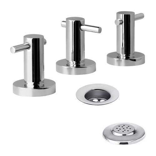 Griferia Bidet Piazza Vectra Cierre Ceramico Baño Cromo 22704 - 0