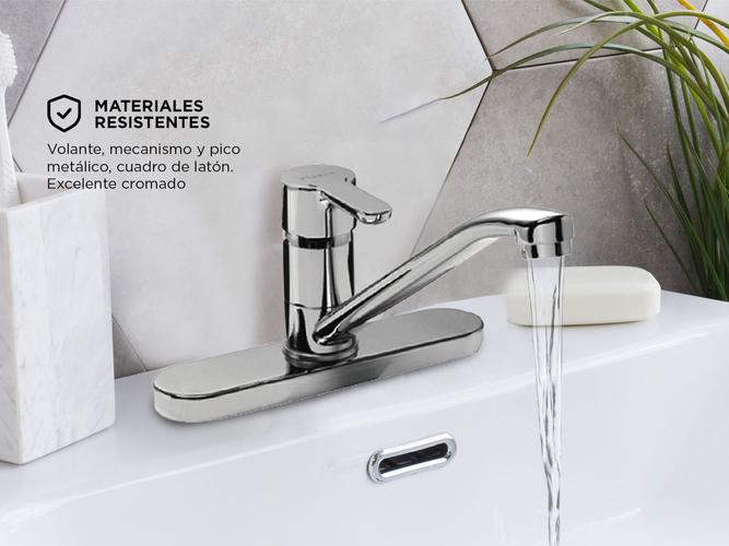 Griferia Cocina Piazza Emblem Monocomando Base Cromado 10015 - 2