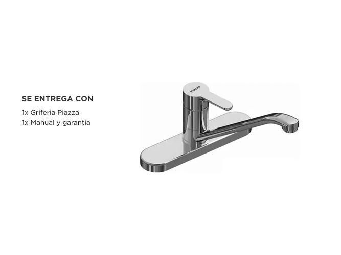 Griferia Cocina Piazza Emblem Monocomando Base Cromado 10015 - 5