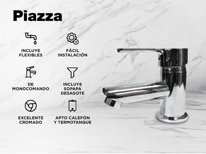 Griferia Lavatorio Hydros Mesada Bajo Monocomando Cromo 33911 - 1