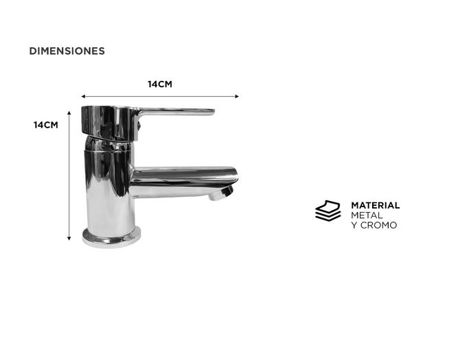 Griferia Lavatorio Hydros Mesada Bajo Monocomando Cromo 33911 - 4