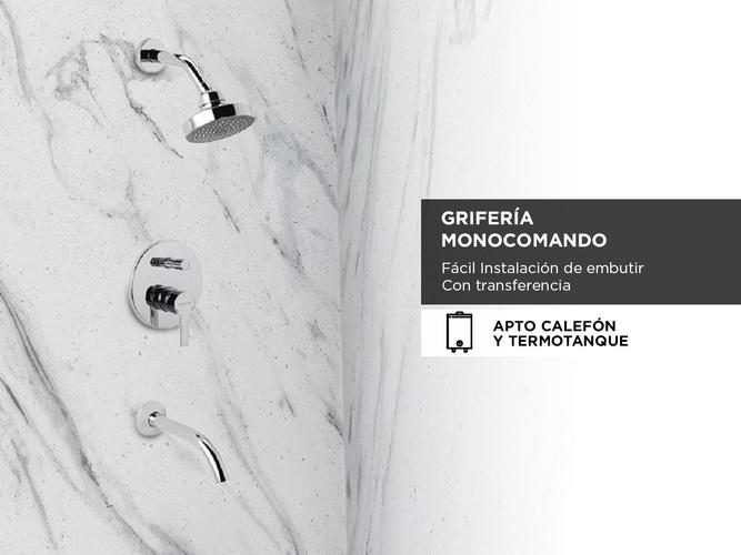 Griferia Ducha Hydros Calyx Monocomando Transferencia Duchador - 3