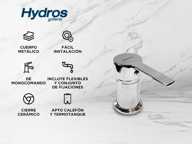 Griferia Bidet Hydros Calyx Cierra Ceramico Baño 45911 - 1