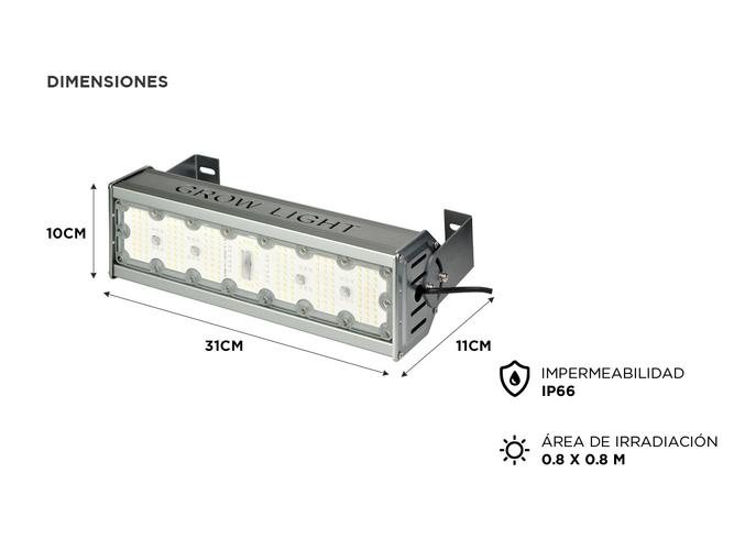 Luz Led Cultivo Indoor Gadnic Reflector Blanco de 60w - 5