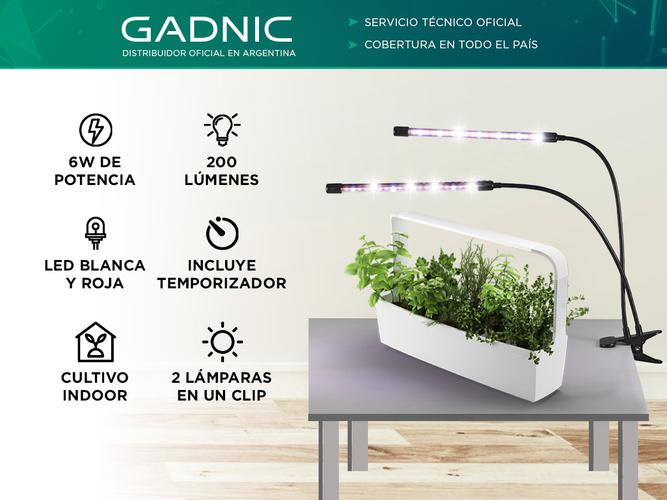 Luz Led Cultivo Indoor Gadnic GROW3 Espectro Completo Rojo y Blanco - 1