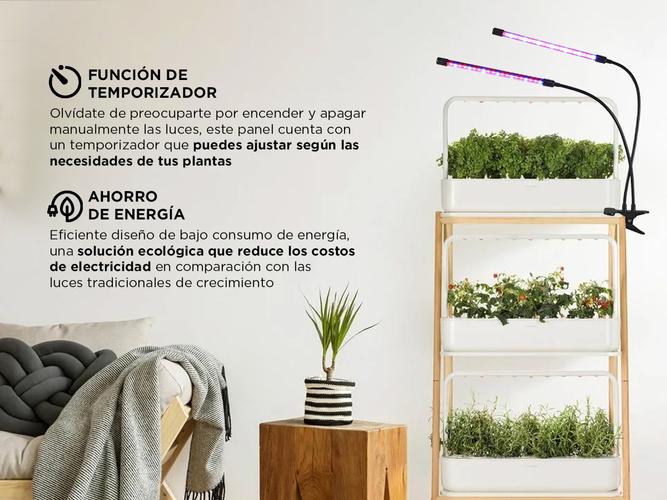 Luz Led Cultivo Indoor Gadnic GROW3 Espectro Completo Rojo y Blanco - 3