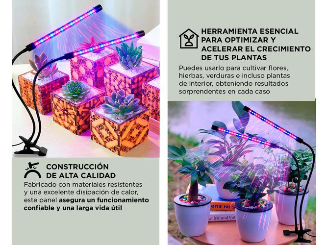 Luz Led Cultivo Indoor Gadnic GROW3 Espectro Completo Rojo y Blanco - 4