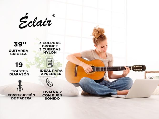 Guitarra Criolla Eclair clasica 39 pulgadas - 1