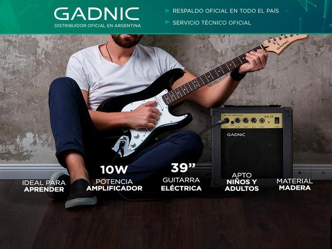 Guitarra eléctrica Gadnic Strato  Amplificador Usado - 1