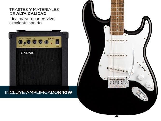 Guitarra eléctrica Gadnic Strato  Amplificador Usado - 3
