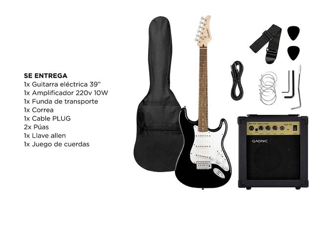 Guitarra eléctrica Gadnic Strato + Amplificador - 6