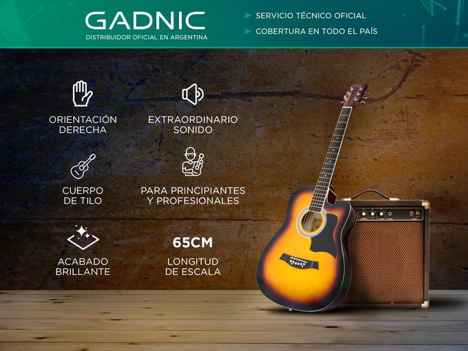 Guitarra Guitarra Electroacustica Gadnic Controles en Guitarra - 1