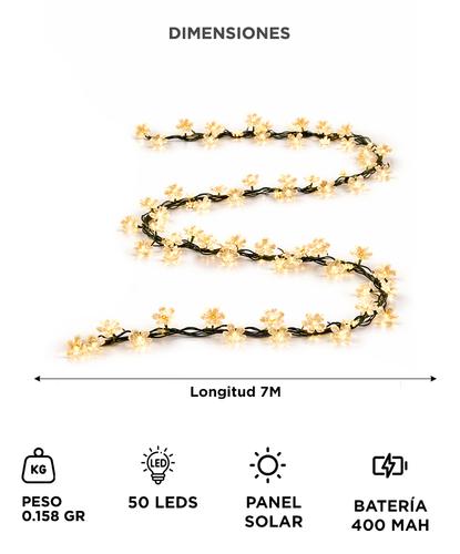 Guirnalda Luces Led Gadnic Flor Cerezo Solar 50 Exterior 7m - 5
