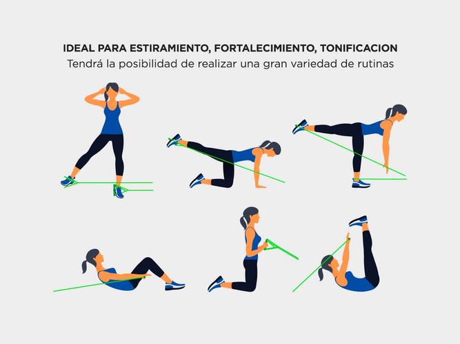 Bandas Elásticas Gadnic Kit x5 1.2mts 5 Intensidades + Anclajes y Accesorios - 2