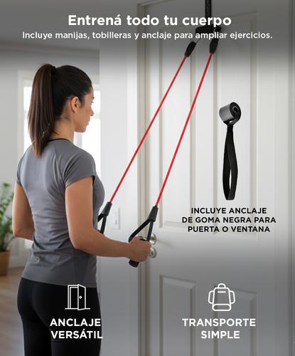 Bandas Elásticas Gadnic Kit x5 1.2mts 5 Intensidades + Anclajes y Accesorios - 4