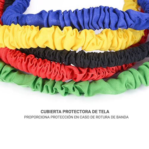 Bandas Elásticas de Resistencia Gadnic Premium Kit x5 + Agarres Soporte y Bolso - 3