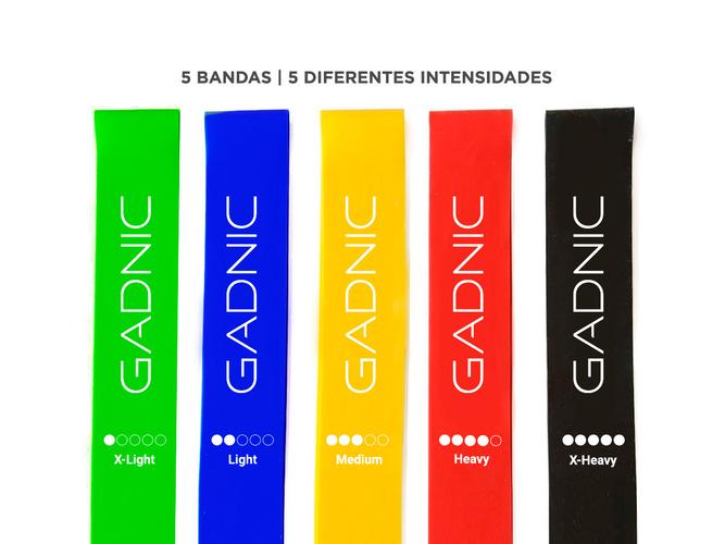 Bandas Elásticas Gadnic Isométricas Kit x5 Super Resistentes Usado - 4