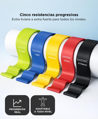 Bandas Elásticas Gadnic Isométricas Kit x5 Super Resistentes - 2
