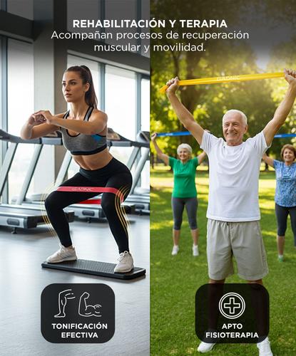 Bandas Elásticas Gadnic Isométricas Kit x5 Super Resistentes - 3