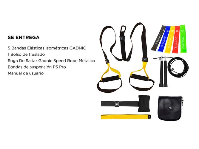 Kit Banda de Suspension P3 Pro  + Bandas de Resistencia + Soga Gadnic - 5