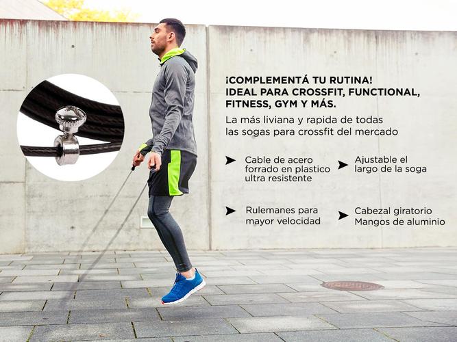 Soga De Saltar Gadnic Speed Rope Metalica - 2