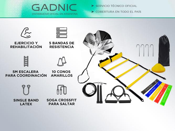 Kit Entrenamiento Gadnic Funcional Bandas + Paracaidas + Sogas + Escalerita - 1