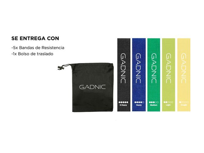 Kit 5 Bandas Isométricas GADNIC POLYESTER - 5