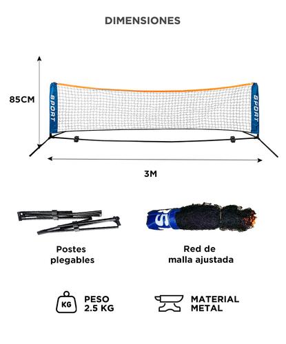 Red de Fútbol Tenis Gadnic Sport Kit Completo - 4