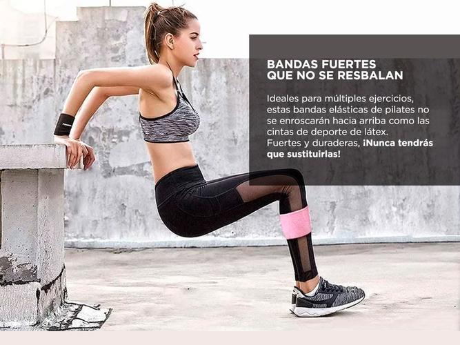 Bandas Elásticas Gadnic Fit Polyester Kit x3 de Resistencia Circulares Isométricas  Bolso - 4