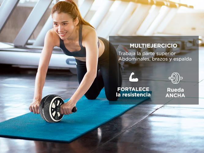 Rueda Abdominales Gadnic Fit Ab Wheel Ancha Resistente + Matt Para Rodillas - 2