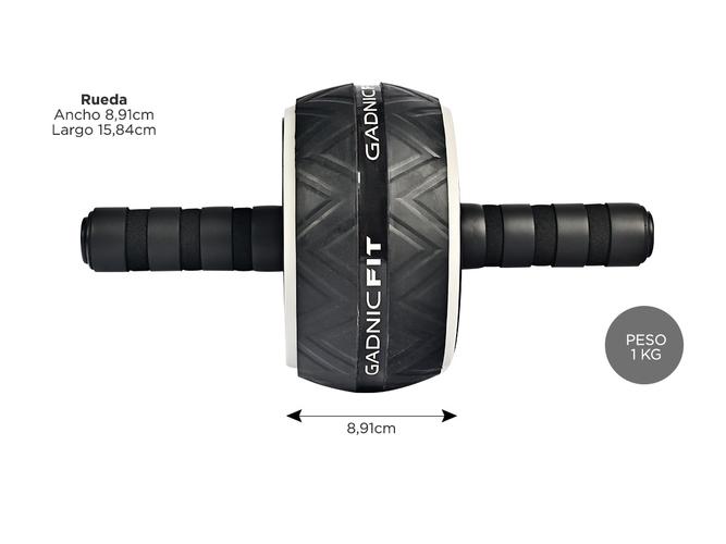 Rueda Abdominales Gadnic Fit Ab Wheel Ancha Resistente + Matt Para Rodillas - 5