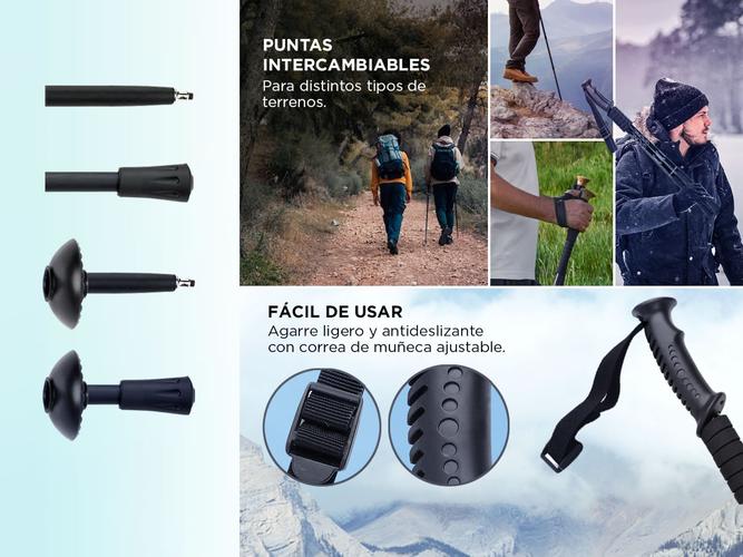 Kit Bastones Trekking Gadnic Telescopico Antishock - 2
